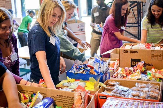Georgia Southern University ROTC Collecting Snacks for Soldiers