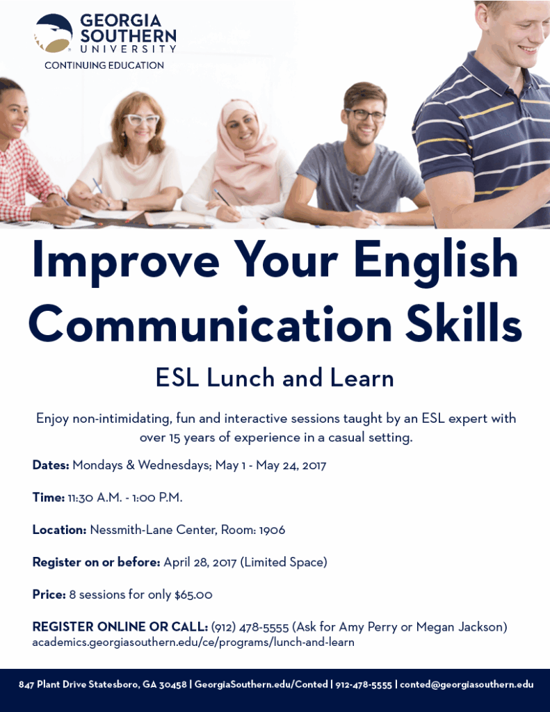English as a Second Language Lunch and Learn to take place this May
