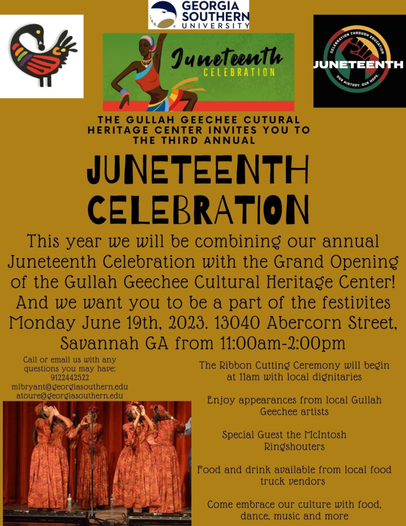 Georgia Southern’s Gullah Geechee Cultural Heritage Center invites public to grand opening, Juneteenth celebration on June 19