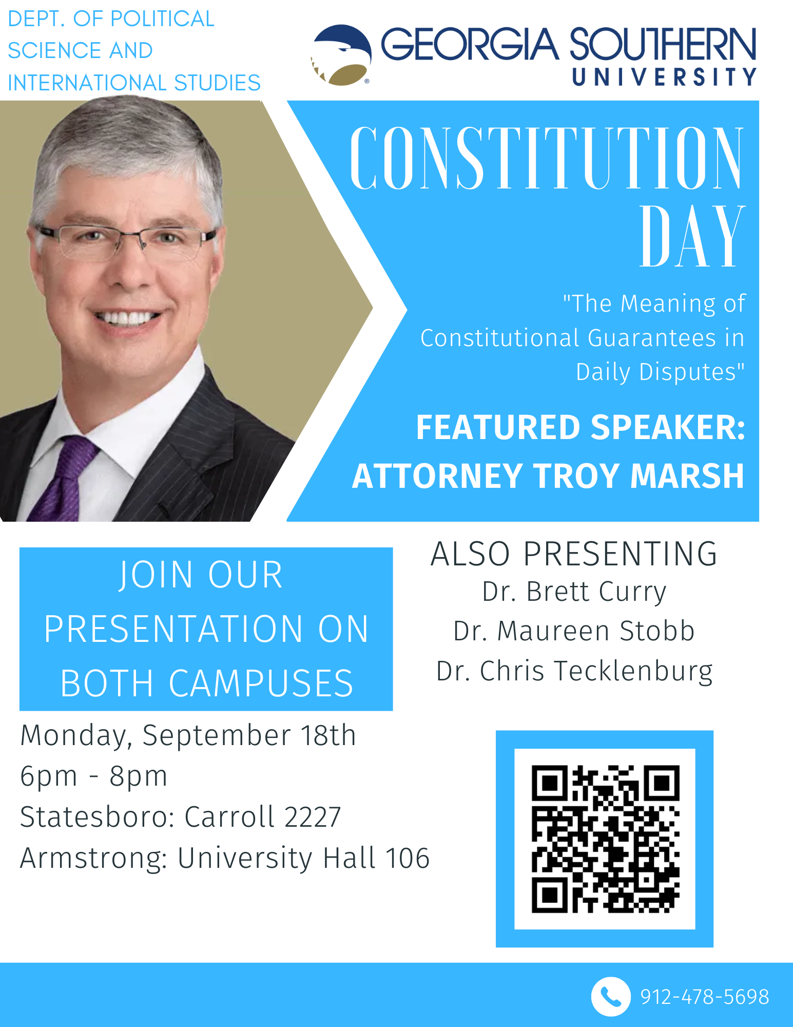 Georgia Southern University is gearing up to celebrate Constitution Day on Sept. 18 on the Statesboro and Armstrong campuses, during its annual event that delves deep into the heart of American democracy. This event aims to shed light on the Constitution's significance in American society and government, emphasizing both our rights and responsibilities as citizens.