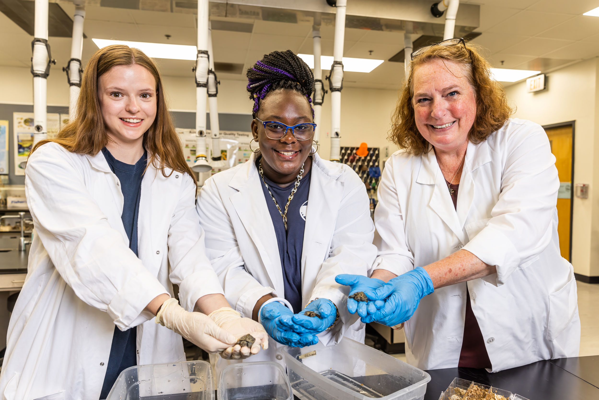 Three Georgia Southern students pursue their PhD in Environmental Science.