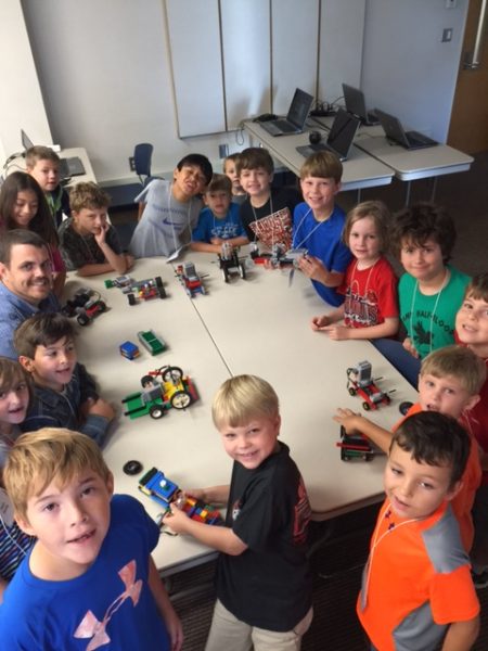 Children learn about robotics using Legos