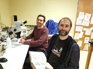 Jackson Tomlinson, left, worked with Dmitry Apanaskevich, Ph.D., on his thesis project, which led to the discovery of two new species of African ticks.