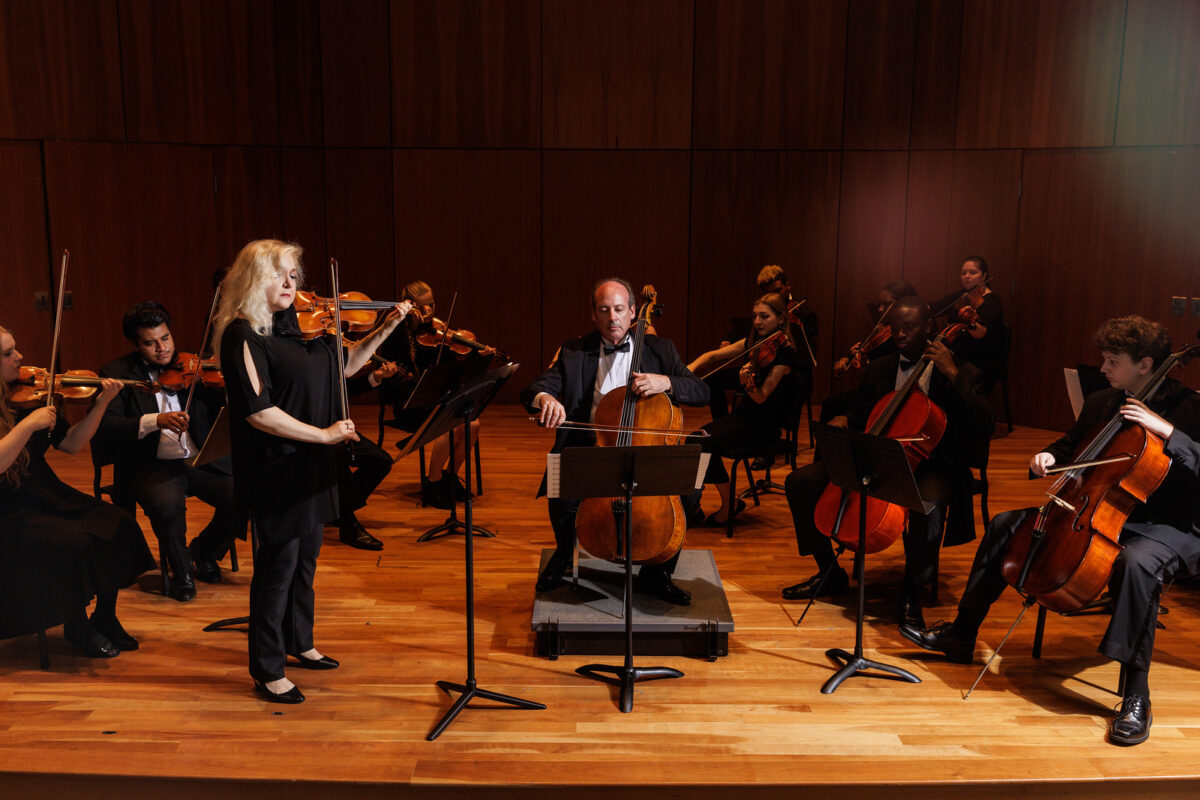 Georgia Southern string ensemble performs on stage