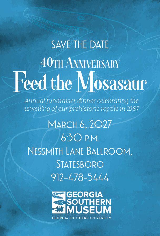 Georgia Southern University Museum brings back Feed the Mosasaur fundraiser for 40th anniversary of fossil unveiling